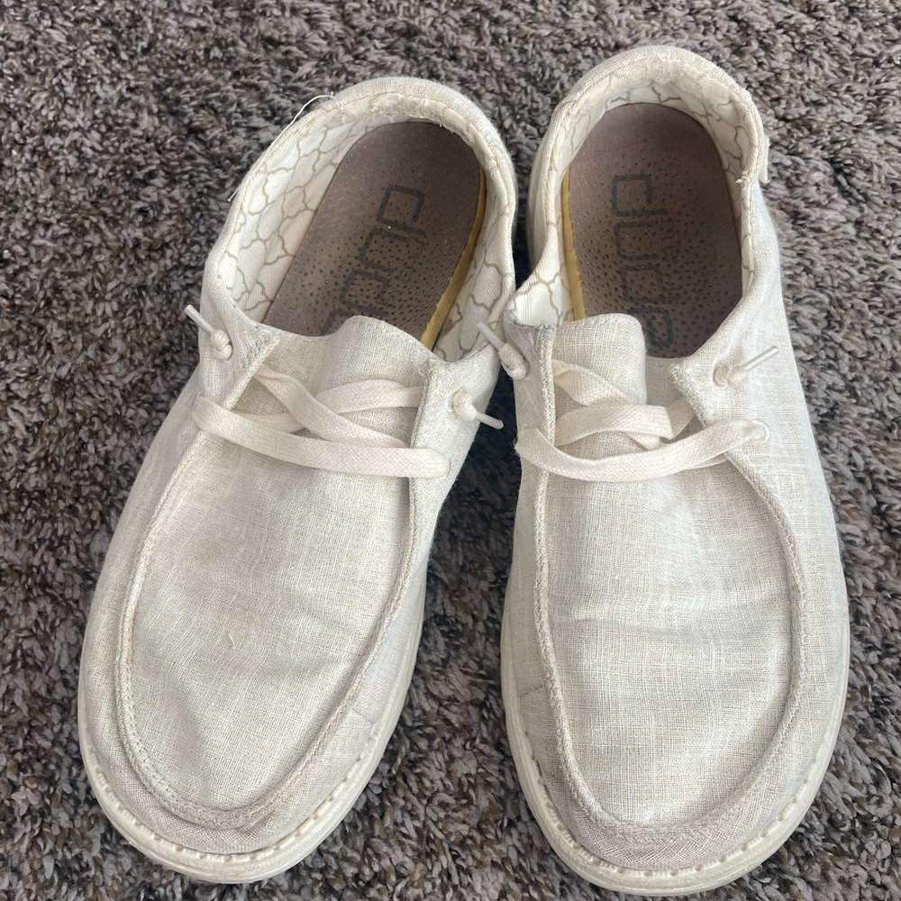 Hey Dude Women's Cream Sneakers